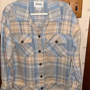 Boston Traders Plaid Button-Up Shacket